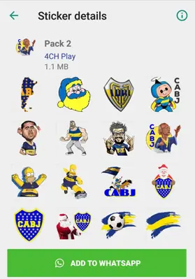 Boca Juniors Stickers - WAStickerApps android App screenshot 0